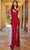 SCALA 61330 - Asymmetrical Cutout Prom Dress Prom Dresses 000 / Red