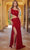 SCALA 61339 - One Shoulder Cutout Prom Dress Prom Dresses 000 / Red