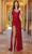 SCALA 61347 - Sequined Prom Dress with Slit Prom Dresses 000 / Red