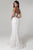 SCALA - V-Neck Trumpet Prom Dress 60080 - 1 pc Ivory/Silver In Size 6 Available CCSALE 6 / Ivory/Silver
