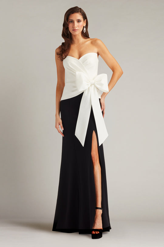 Tadashi Shoji CY24744L - Kinah Oversized Bow Strapless Evening Gown