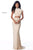 Sherri Hill 51738 - Cap Sleeve Lattice Evening Dress Special Occasion Dress 2 / Nude Silver