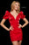 Sherri Hill 53088 - Puff Sleeve V-Neck Cocktail Dress Special Occasion Dress 2 / Red