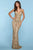 Sherri Hill 53136 - Sequin V-Neck Prom Dress Special Occasion Dress 6 / Blush Gold