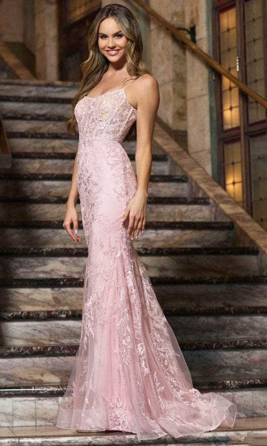 Sherri Hill 55200 - Scoop Neck Embroidered Evening Gown