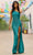Sherri Hill 55439 - Beaded Asymmetrical Neck Prom Gown Prom Dresses 000 / Aqua