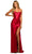 Sherri Hill 55496 - Sweetheart Satin Corseted Long Gown Evening Dresses 000 / Red