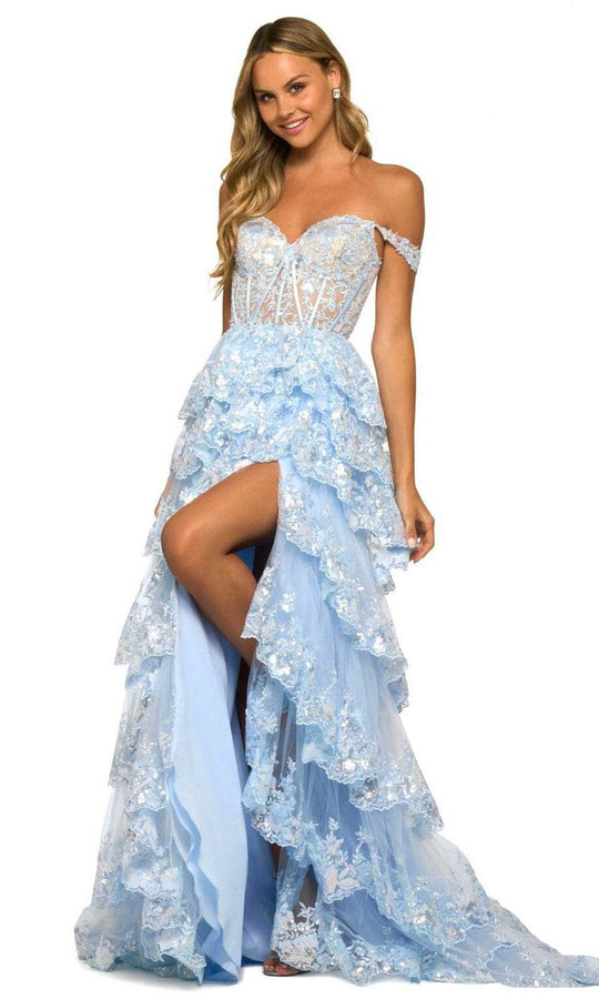 Sherri Hill 55500 - Sweetheart Tiered A-Line Prom Gown