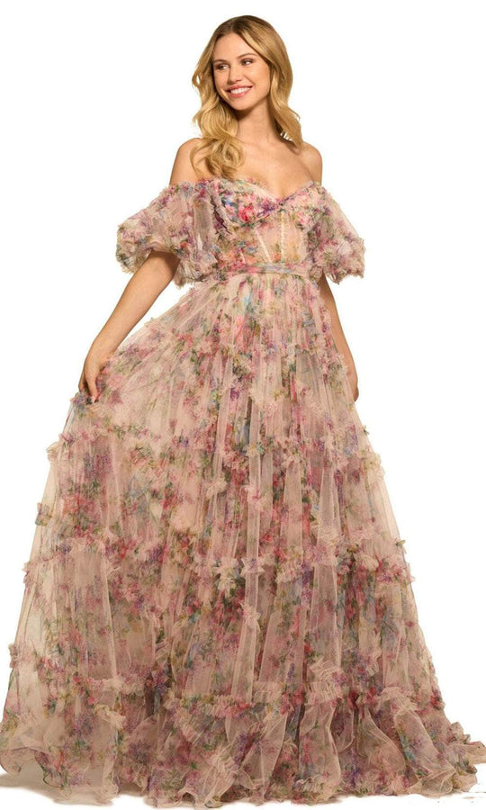 Sherri Hill 55541 - Sweetheart Floral Print Prom Gown