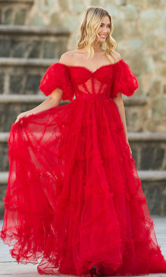 Sherri Hill 55558 - Sweetheart Ruffled Prom Gown