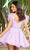 Sherri Hill 55656 - V-Neck Feathered Sleeve Cocktail Dress Cocktail Dresses