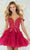 Sherri Hill 55680 - Off Shoulder Tulle Cocktail Dress Cocktail Dresses 000 / Magenta