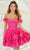 Sherri Hill 55717 - Embellished Off Shoulder Cocktail Dress Cocktail Dresses 000 / Bright Pink