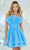 Sherri Hill 55742 - Ruffled Organza A-Line Cocktail Dress Cocktail Dresses 000 / Periwinkle