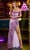 Sherri Hill 55763 - Draped Sleeve Velvet Evening Gown Prom Dresses 000 / Lilac