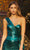 Sherri Hill 55767 - Floor-Reaching Side Drape Metallic Dress Homecoming Dresses