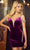 Sherri Hill 55831 - Beaded Cold Shoulder V-neck Cocktail Dress Party Dresses 000 / Ruby