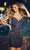 Sherri Hill 55967 - Deep V-Neck Corset Cocktail Dress Cocktail Dresses 000 / Black/Silver