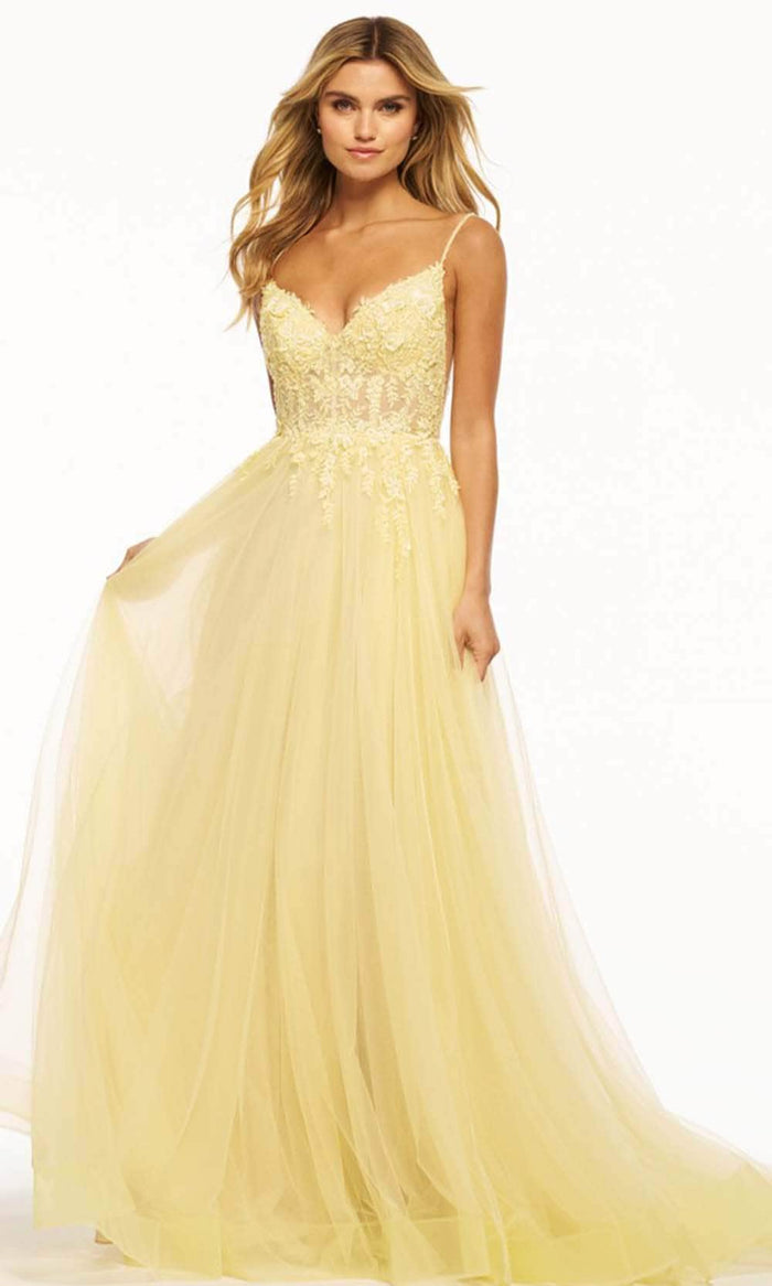 Sherri Hill 55998 - Sleeveless A-Line Gown Special Occasion Dress 000 / Yellow
