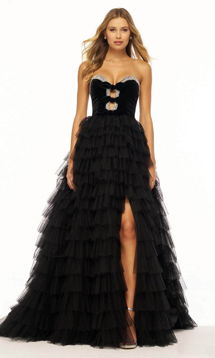 Sherri Hill 56034 - Sweetheart Neck Bow Accented Ballgown Ball Gowns 000 / Black