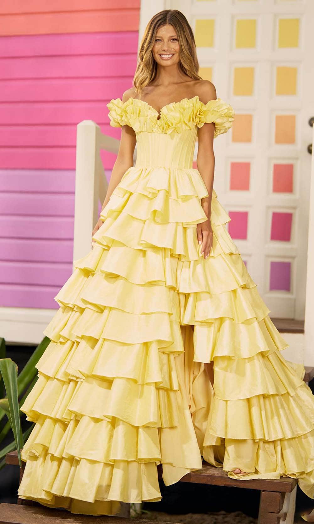 Sherri Hill 56039 Taffeta Ruffle Ballgown Couture Candy Sherri Hill 56039 Taffeta Ruffle Ballgown Couture Candy