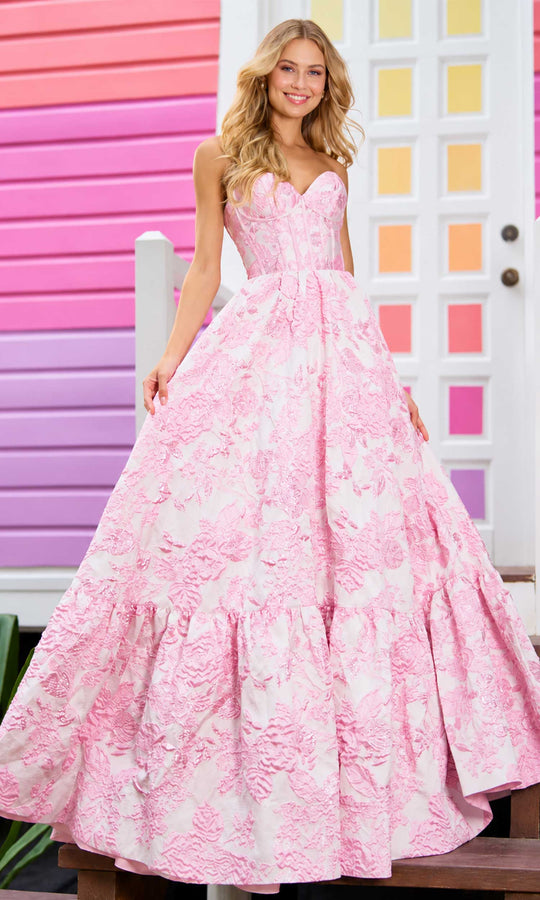 Sherri Hill 56055 - Corset Floral Ballgown