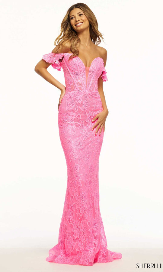 Sherri Hill 56064 - Ruffle Cap Sleeve Prom Gown