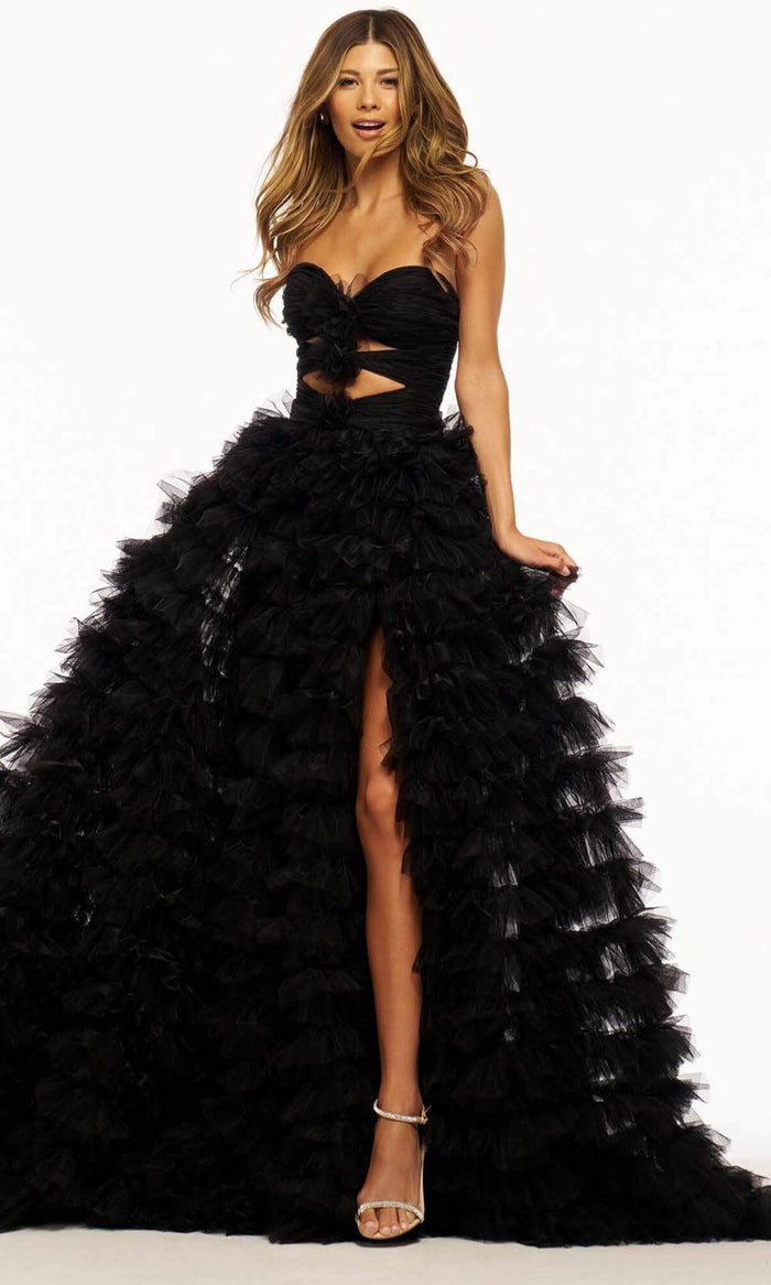 Sherri Hill 56067 - Rosette Sweetheart Gown Evening Dresses 000 / Black
