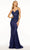 Sherri Hill 56071 - Lace Detailed Sleeveless Gown Evening Dresses 000 / Navy