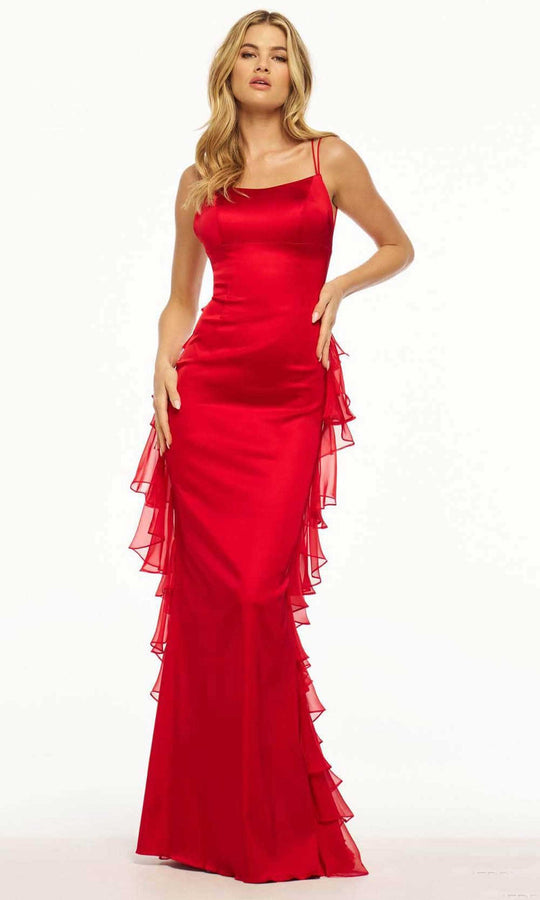 Sherri Hill 56078 - Satin Sheath Overskirt Gown