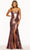 Sherri Hill 56085 - Metallic Gown with Slit Evening Dresses 000 / Magenta