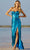 Sherri Hill 56085 - Metallic Gown with Slit Evening Dresses