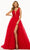 Sherri Hill 56086 - Leaf Lace Bodice Gown Evening Dresses 000 / Red