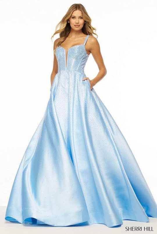 Sherri Hill 56106 - Plunging Neckline Beaded Ballgown