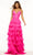 Sherri Hill 56108 - Ruffle Gown with Slit Evening Dresses 000 / Bright Pink