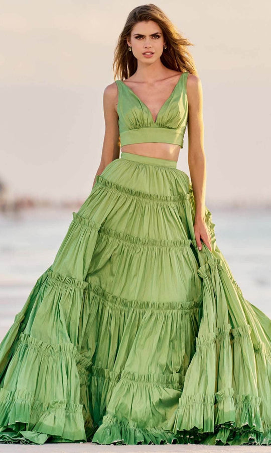 Sherri Hill 56125 - Ruffle Trimmed Gown