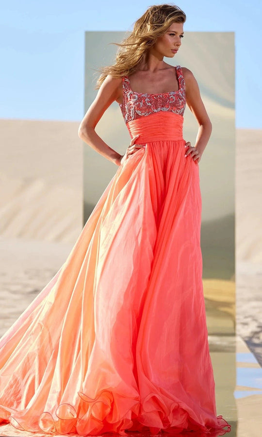 Sherri Hill 56141 - Elegant Ruched Organza Ballgown