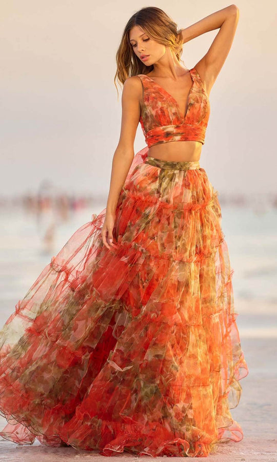 Sherri Hill 56151 - Two-Piece Floral Gown