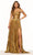Sherri Hill 56187 - Metallic Cutout Prom Gown Special Occasion Dress 000 / Gold