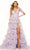Sherri Hill 56242 - Sleeveless Ruffle Skirt Gown Prom Dresses 000 / Lilac Print