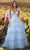 Sherri Hill 56260 - Bow Straps Tiered Ballgown Ball Gowns 000 / Light Blue