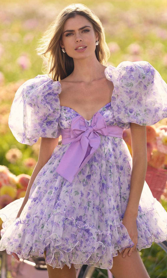 Sherri Hill 56383 - Floral Print Doll Dress