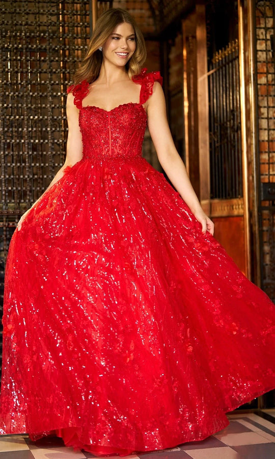 Sherri Hill 56673 - Beaded Lace Sweetheart Ballgown