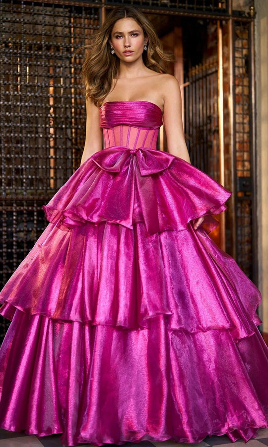 Sherri Hill 56767 - Strapless Ballgown with Corset Bodice