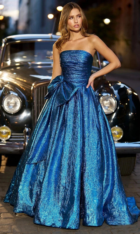 Sherri Hill 56768 - Brocade Ballgown with Oversized Bow