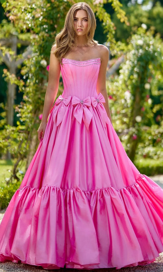 Sherri Hill 56958 - Strapless Ballgown with Bow Accents