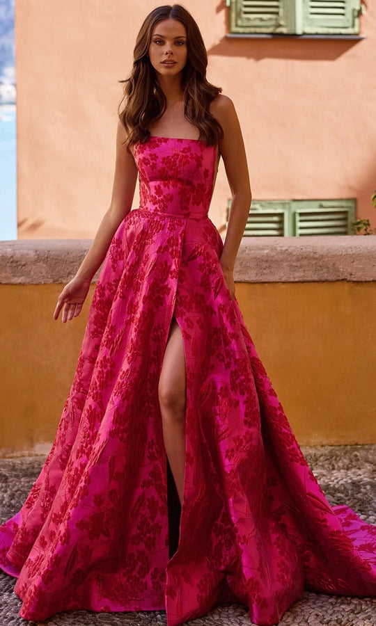 Sherri Hill 57077 - Floral Brocade A-Line Gown