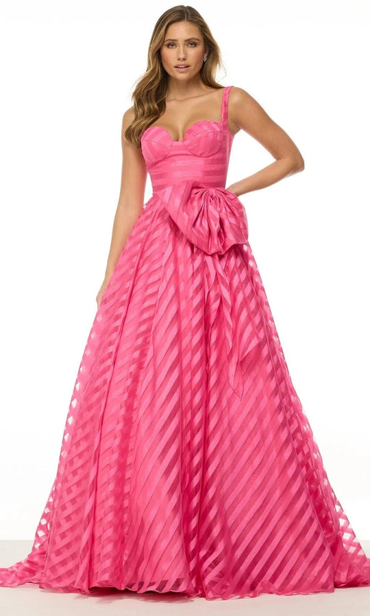 Sherri Hill 57116 - Striped Sweetheart Gown with Bow