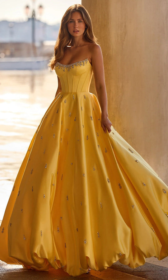 Sherri Hill 57575 - Bubble Skirt Rhinestone Embellished Gown
