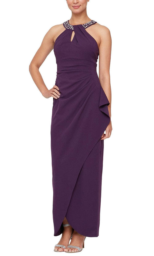 S.L. Fashions 9137208 - Beaded Cutout Evening Dress